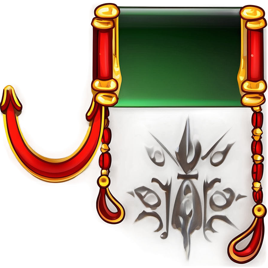 Red Scroll Banner Png Qbp66 PNG