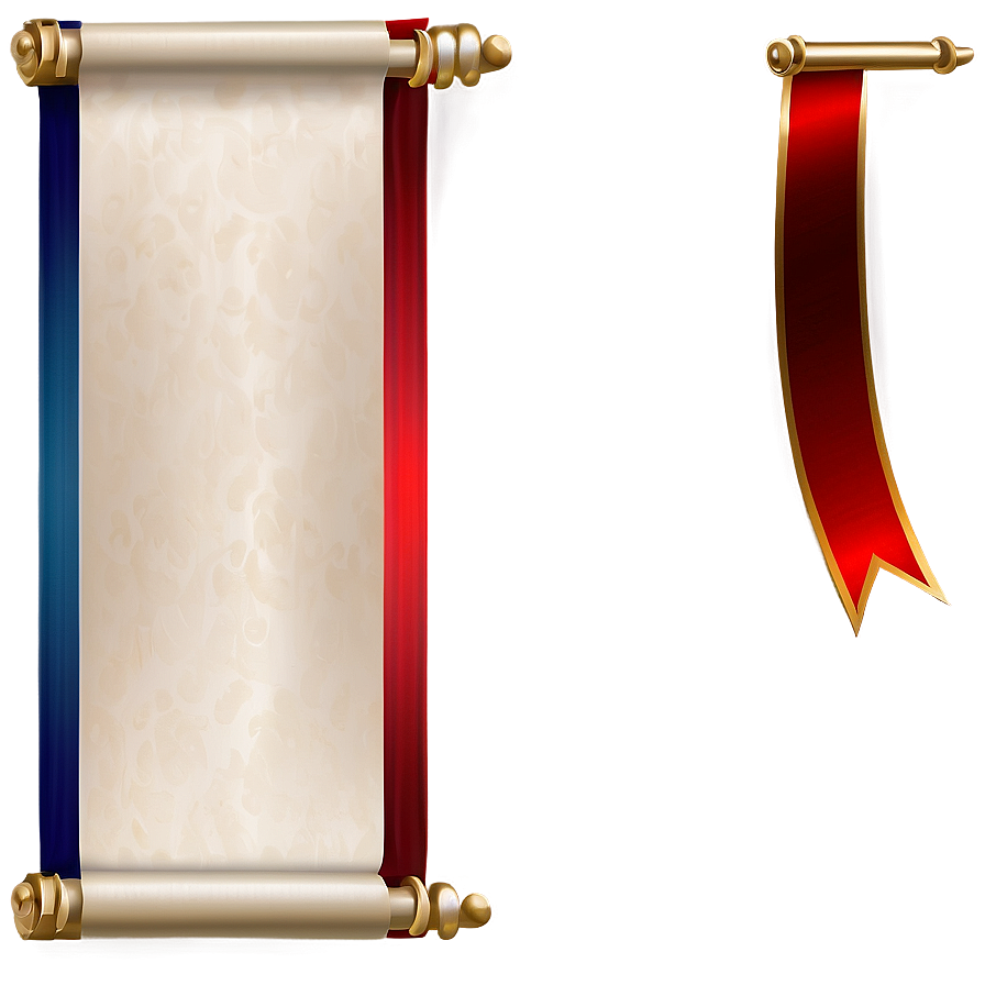 Red Scroll Banner Png Xpc33 PNG