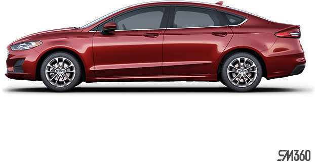 Red Sedan Side View PNG