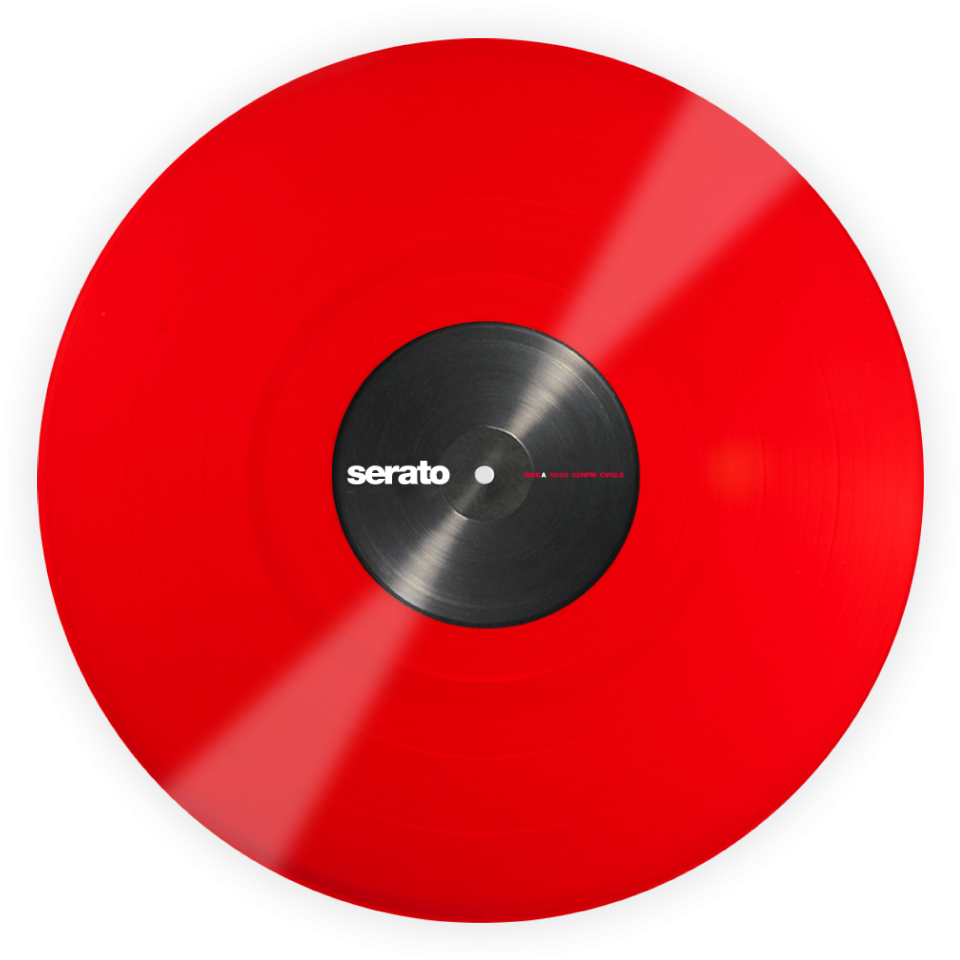 Red Serato Vinyl Record PNG