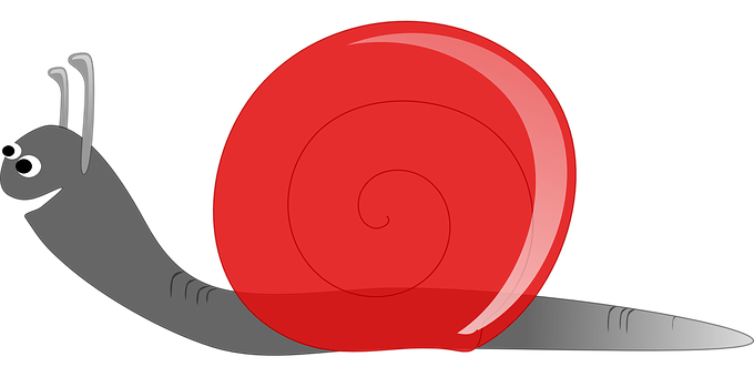 Red Shell Cartoon Snail PNG