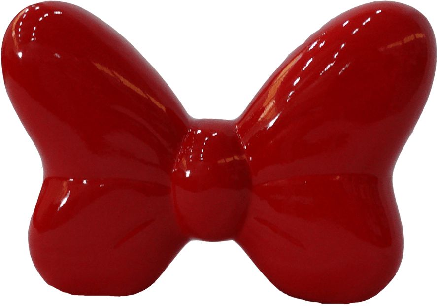 Red Shiny Bow Sculpture PNG
