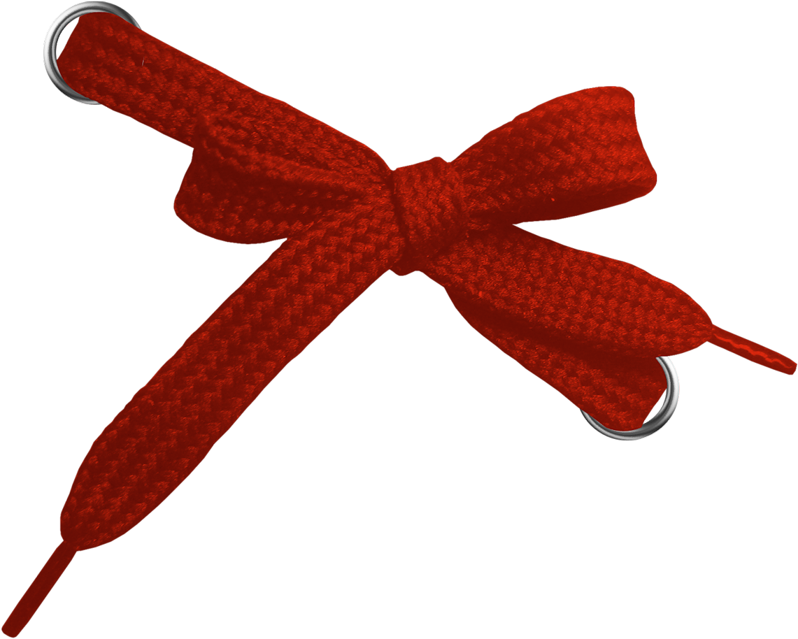 Red Shoelace Bow PNG