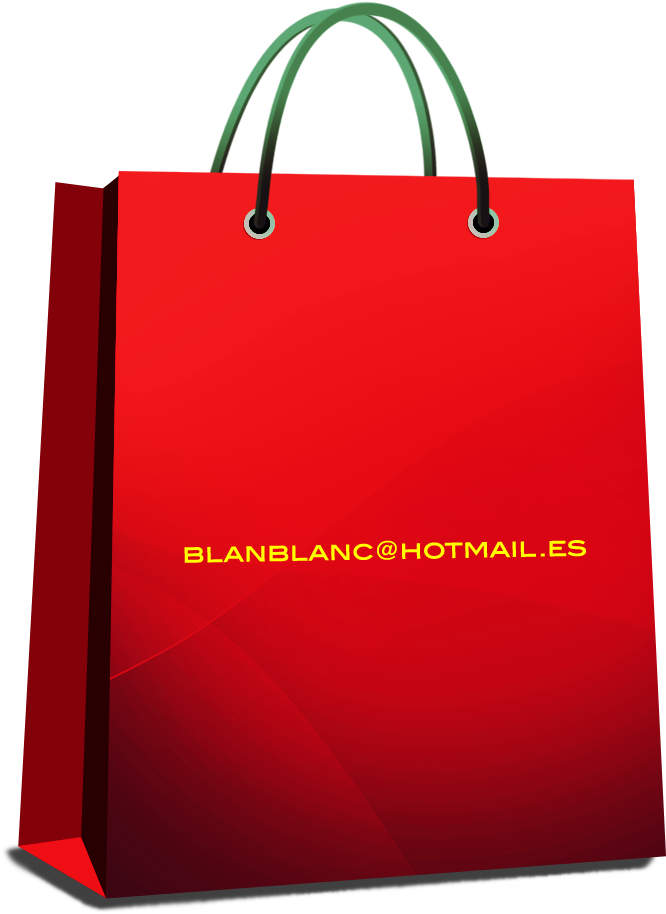Red Shopping Bag Email Print PNG