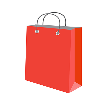 Red Shopping Bag Graphic PNG