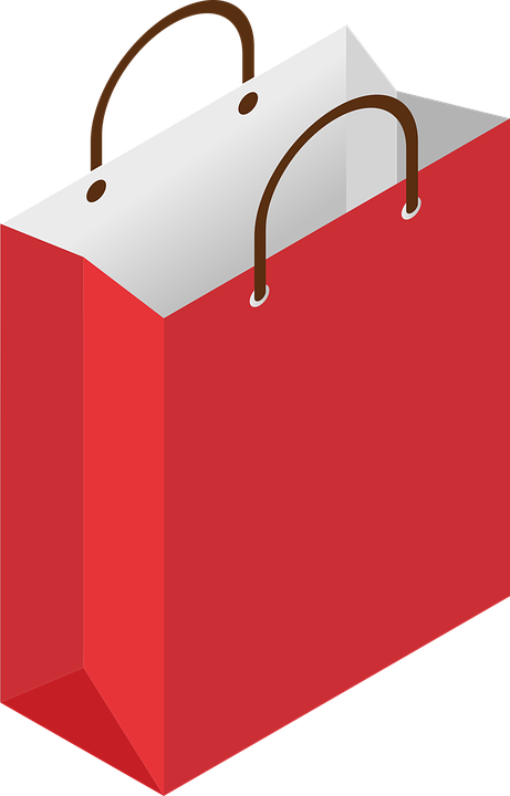 Red Shopping Bag Icon PNG
