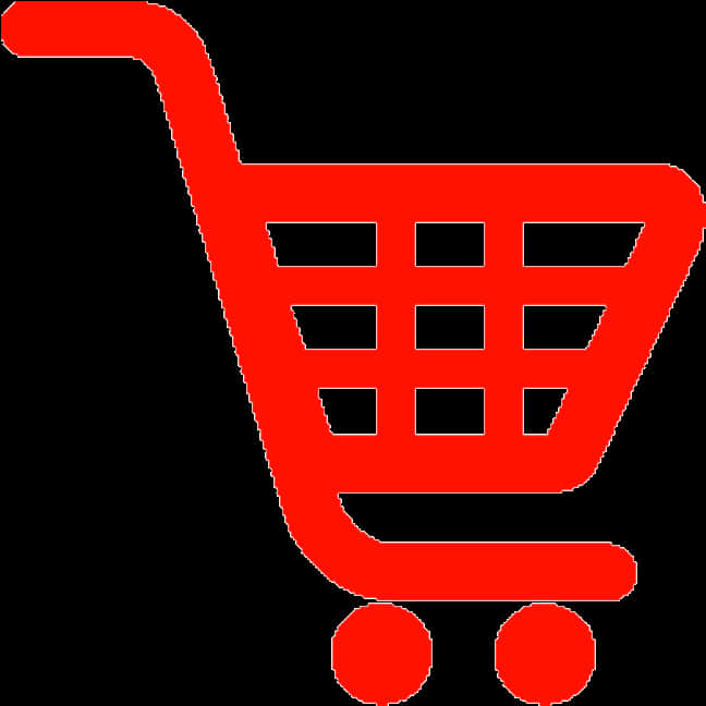 Red Shopping Cart Icon PNG