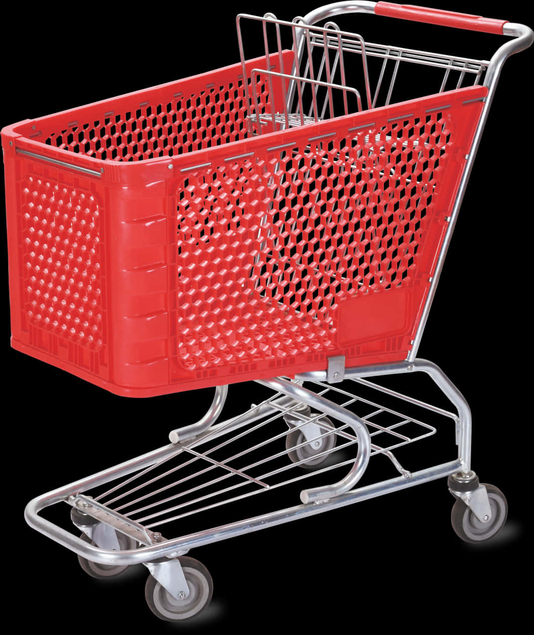 Red Shopping Cart Isolated PNG
