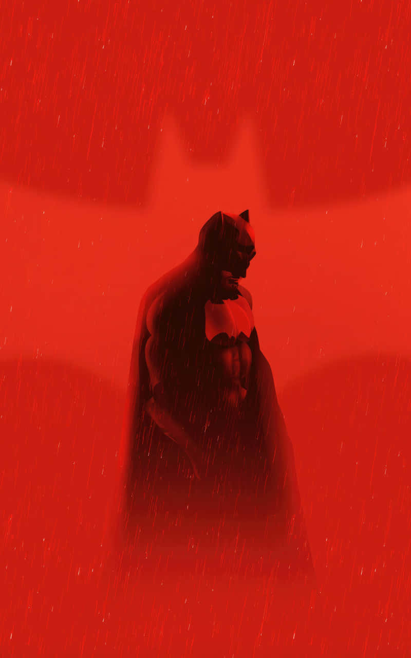 Silhouette Merah Batman: Kesatria Terakhir Wallpaper