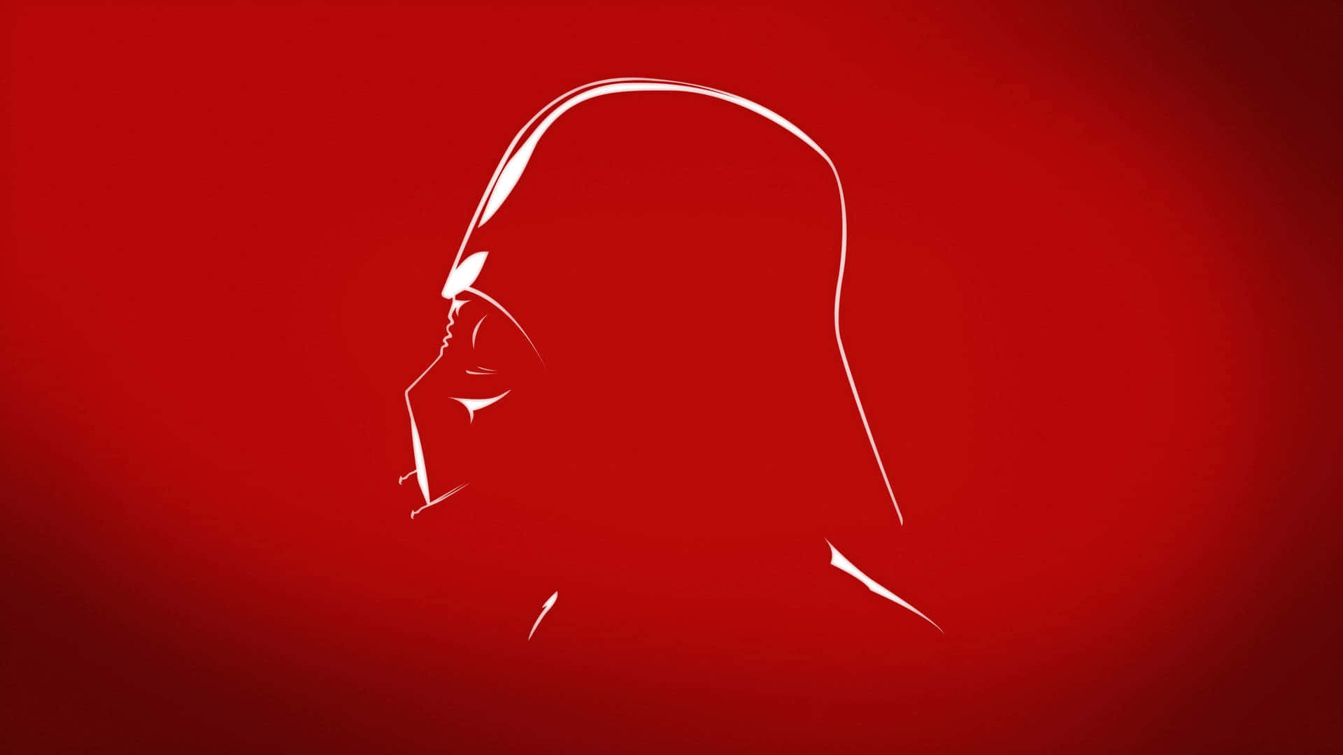 Red Silhouette Darth Vader Wallpaper