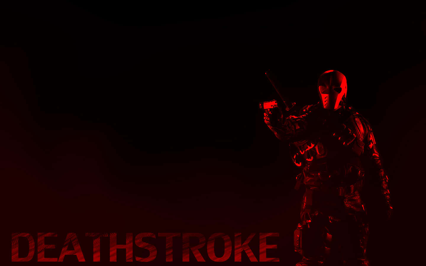 Wallpaper Silhouette Merah Deathstroke Wallpaper