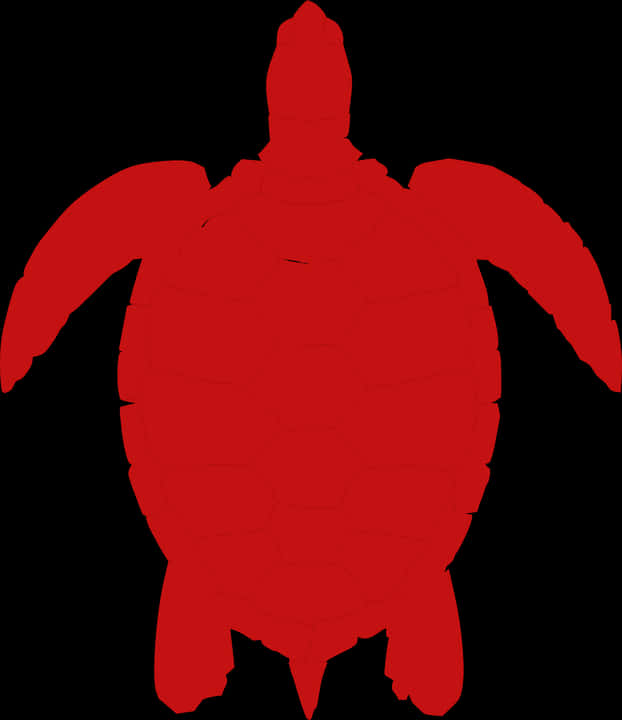 Red Silhouette Turtle Graphic PNG