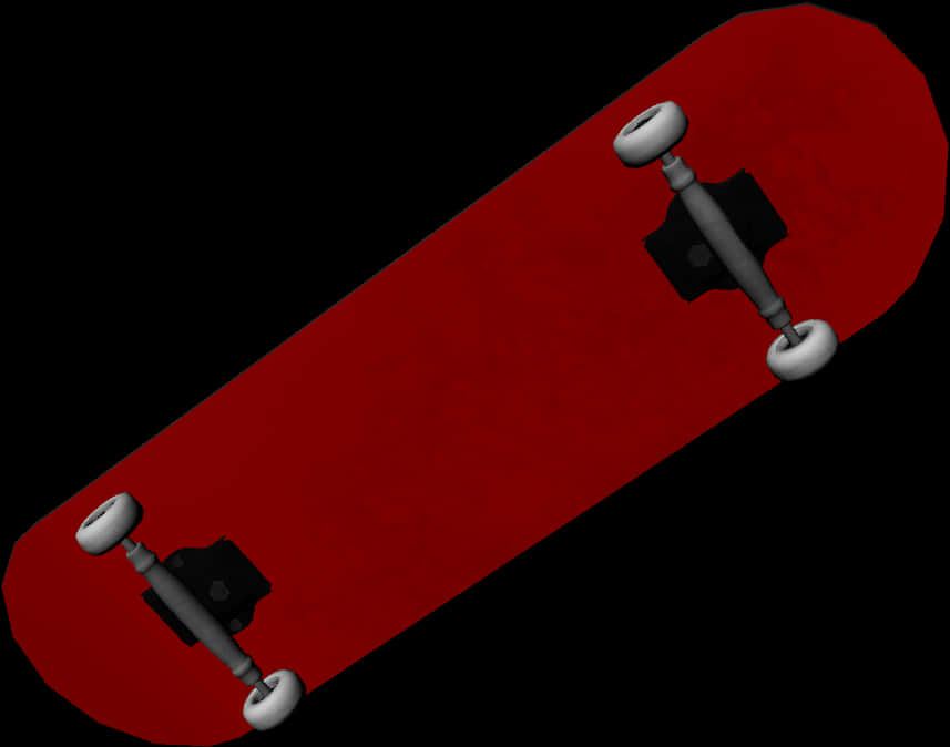 Red Skateboard Black Background PNG