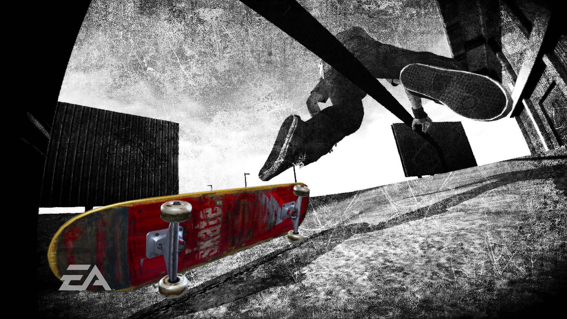Enjoy the thrill of skating with this vintage red skateboard! Wallpaper