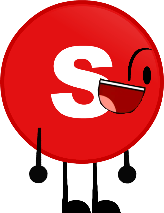 Red Skittle Character Smiling PNG