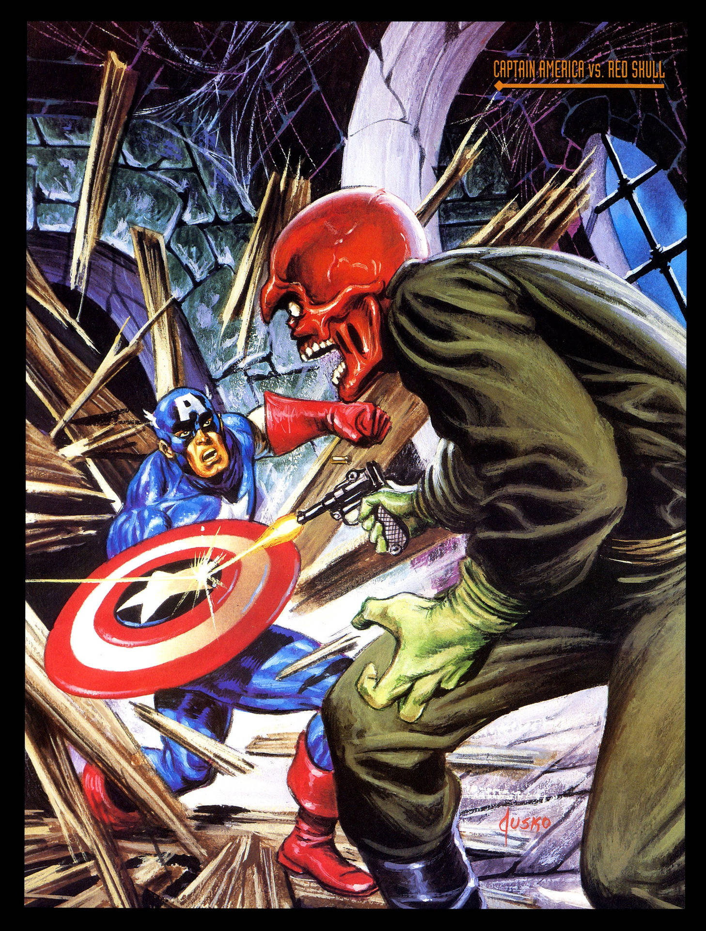 Red Skull And Captain America Fight