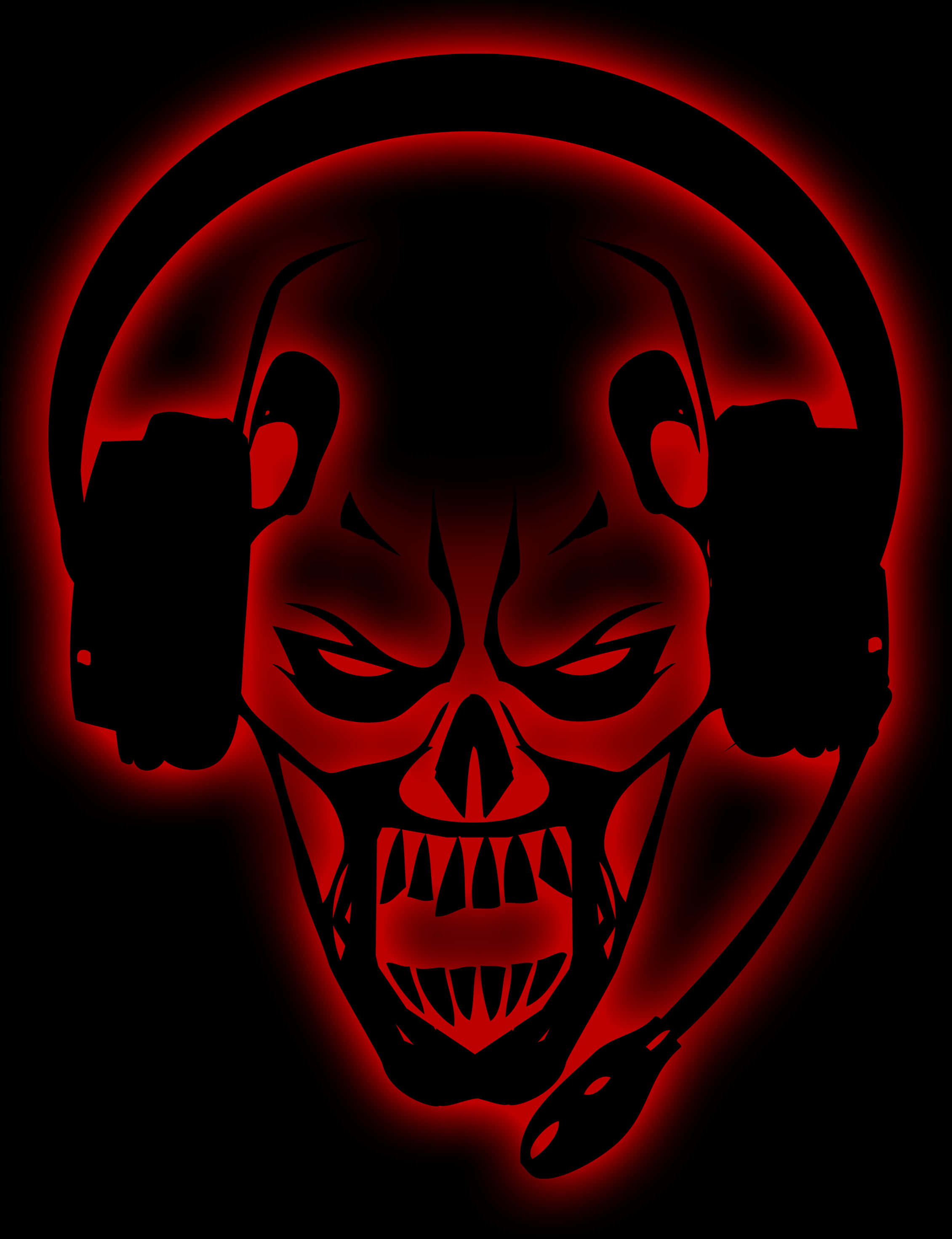 Red Skull Gamer Logo PNG
