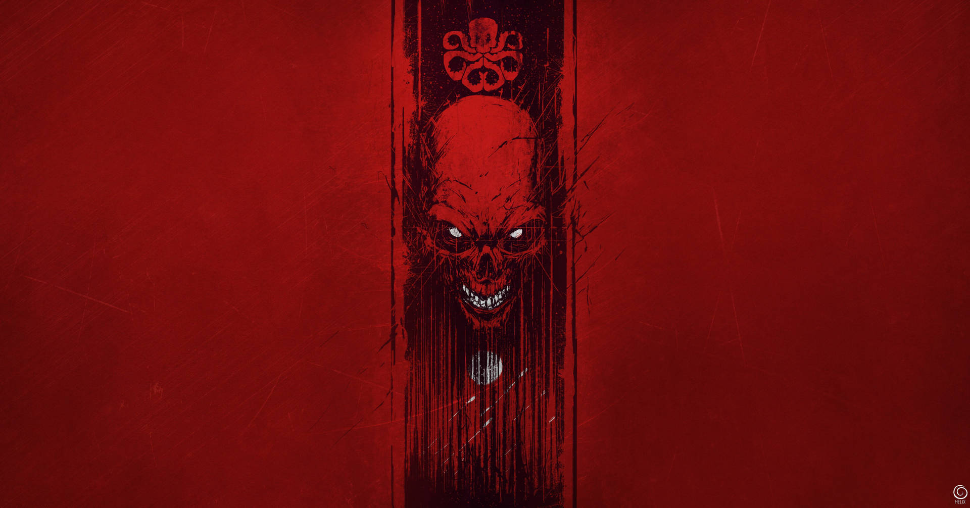 Red Skull Red Art Wallpaper