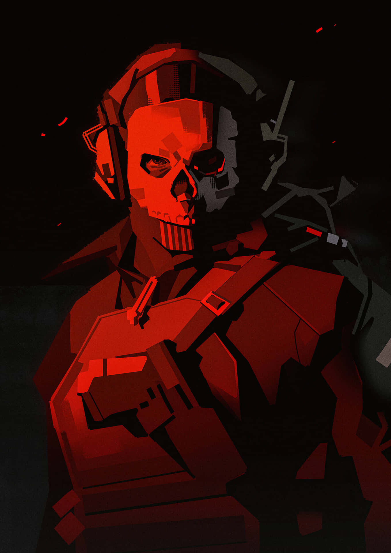 Download Red Skull Soldier Artwork Wallpaper | Wallpapers.com