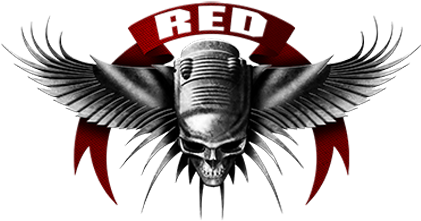 Red Skull Wings Logo PNG