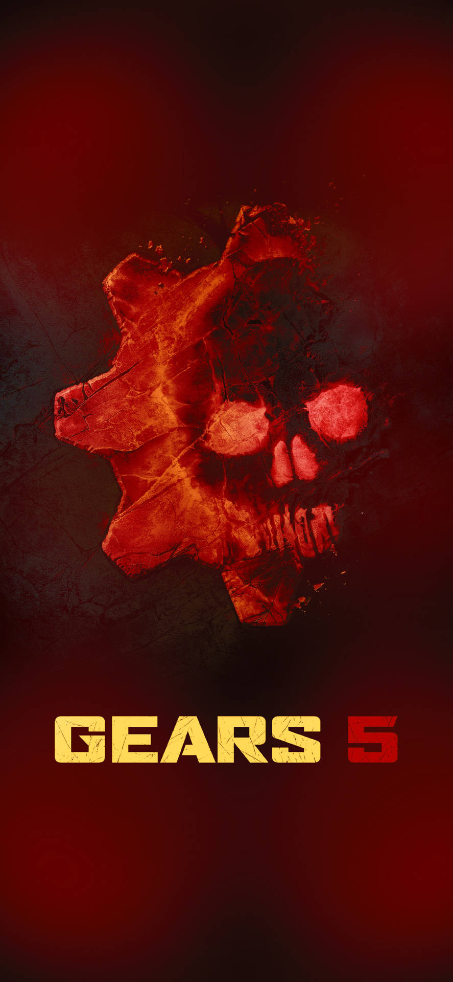 Red Skull With Cog Gears 5 Iphone