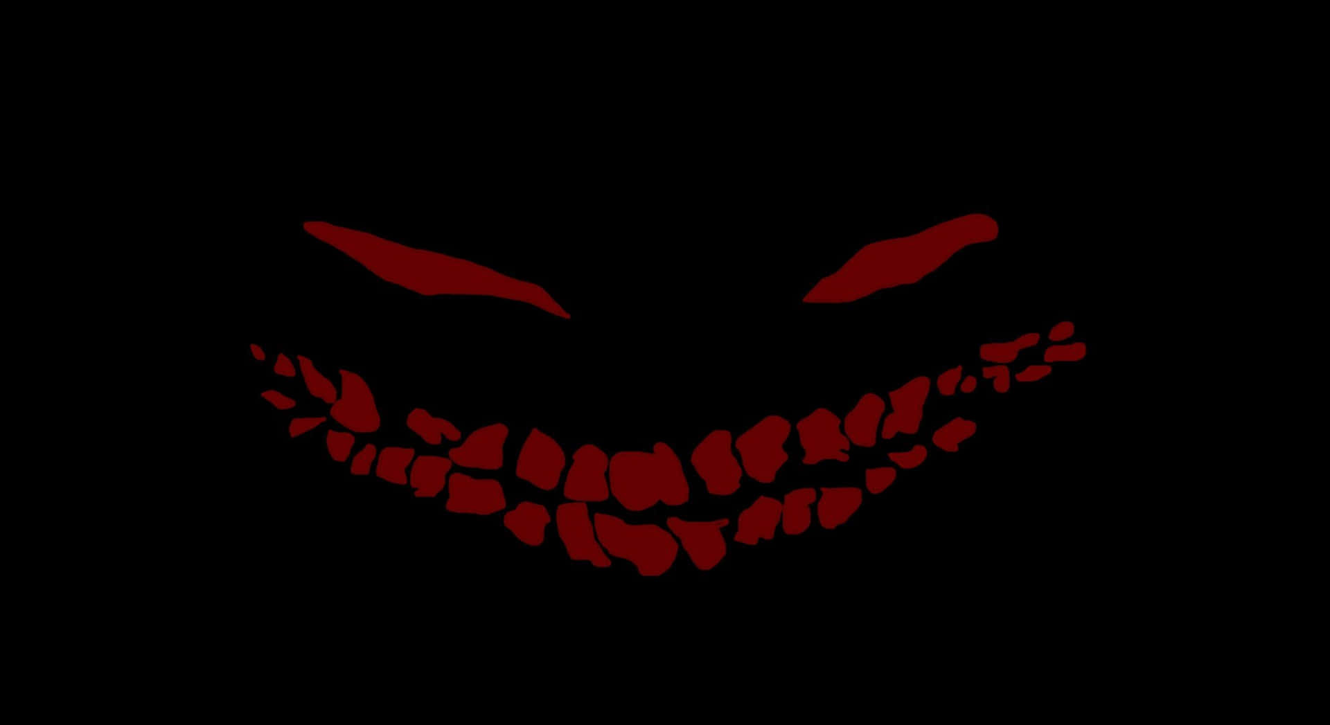 Red Smile In Black Wallpaper