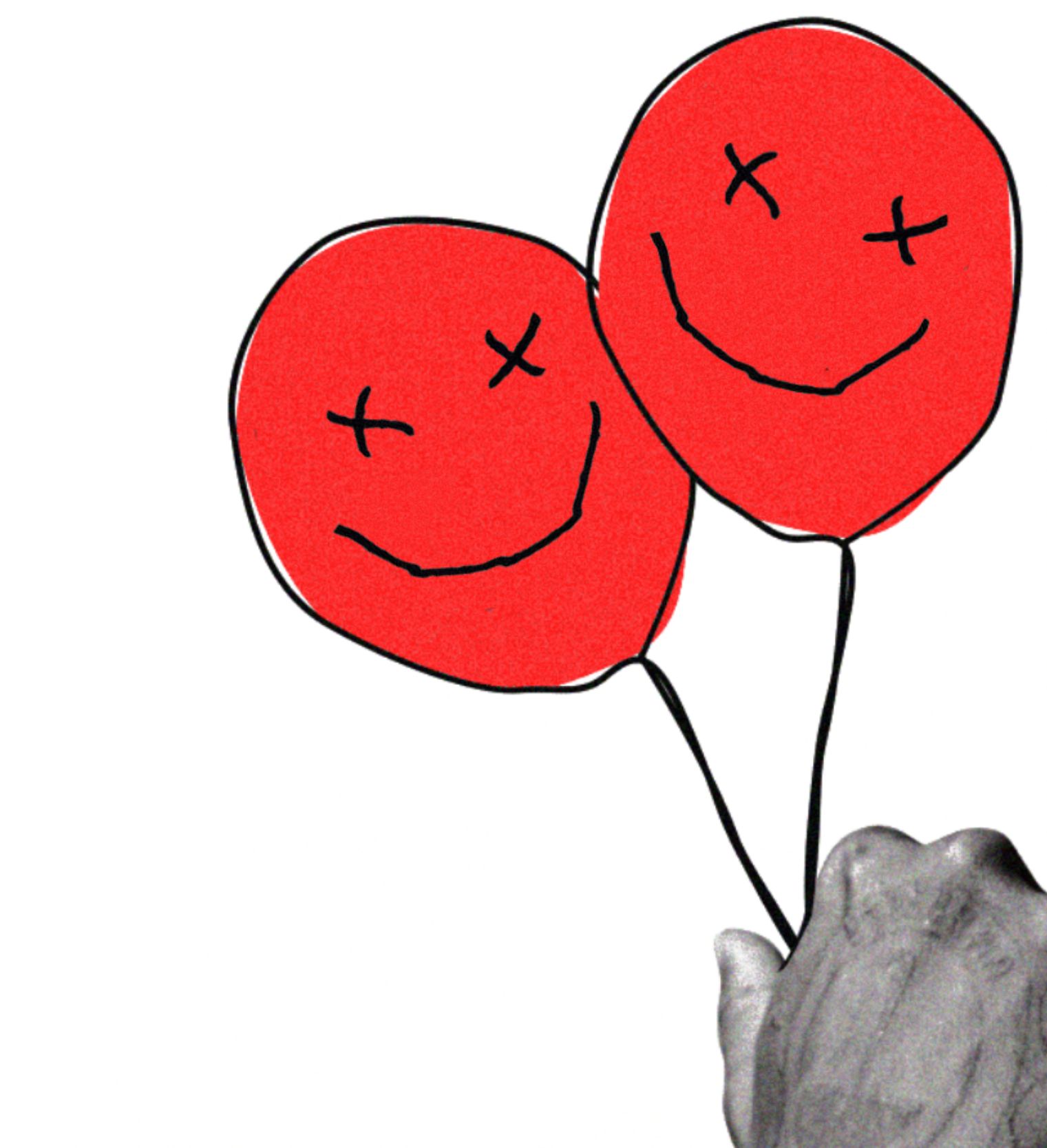 Red Smiley Face Balloons PNG