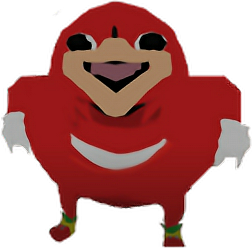 Red Smiling Cartoon Character Meme PNG