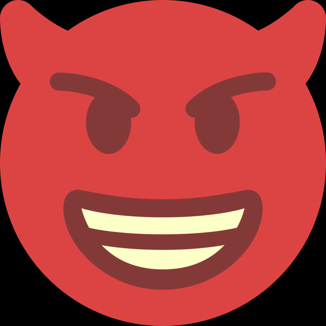 Red Smiling Devil Emoji PNG