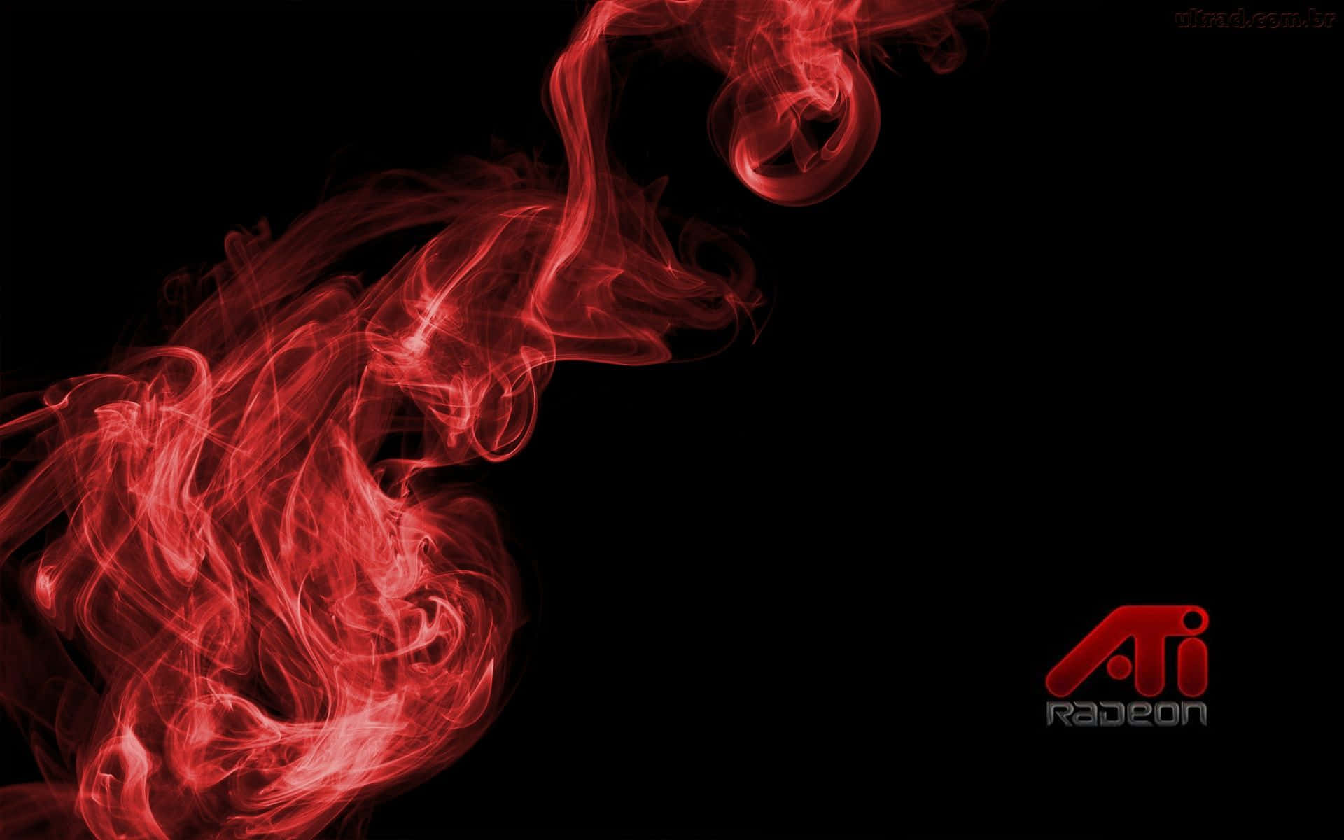 Bright Red Smoke Background ATI Radeon