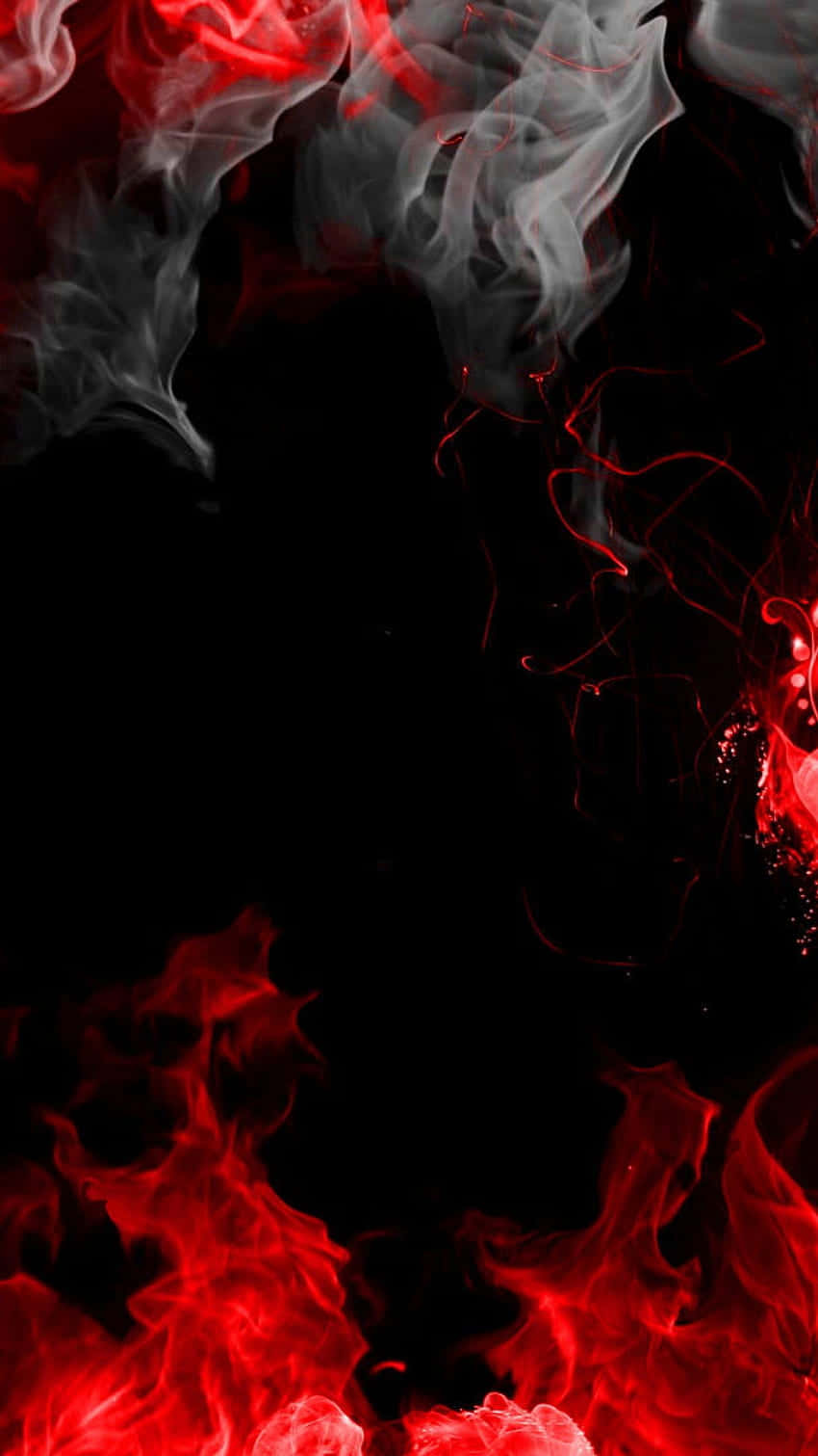 Red Smoke Background With White Smoke