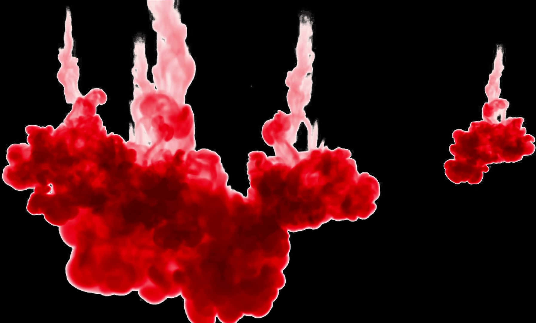 Red Smoke Plumes Abstract PNG