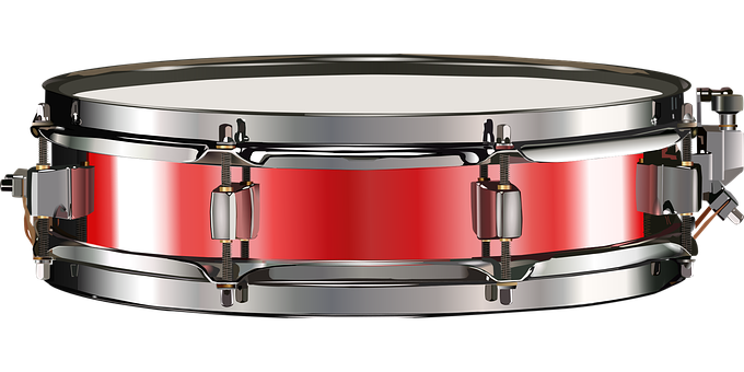 Red Snare Drum Musical Instrument PNG