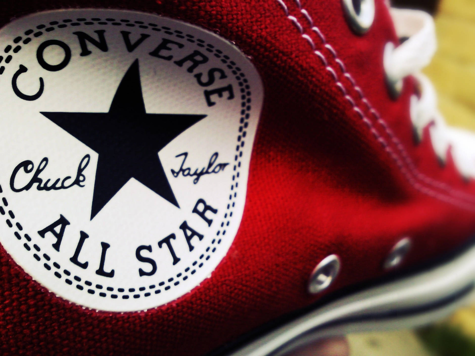 Red Sneaker Converse Logo Wallpaper