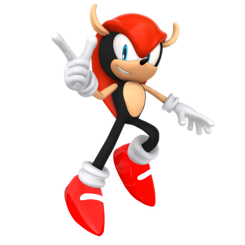 Red Sneakered Character Pointing PNG