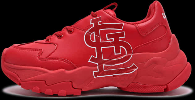 Red Sneakerwith St Louis Cardinals Logo PNG