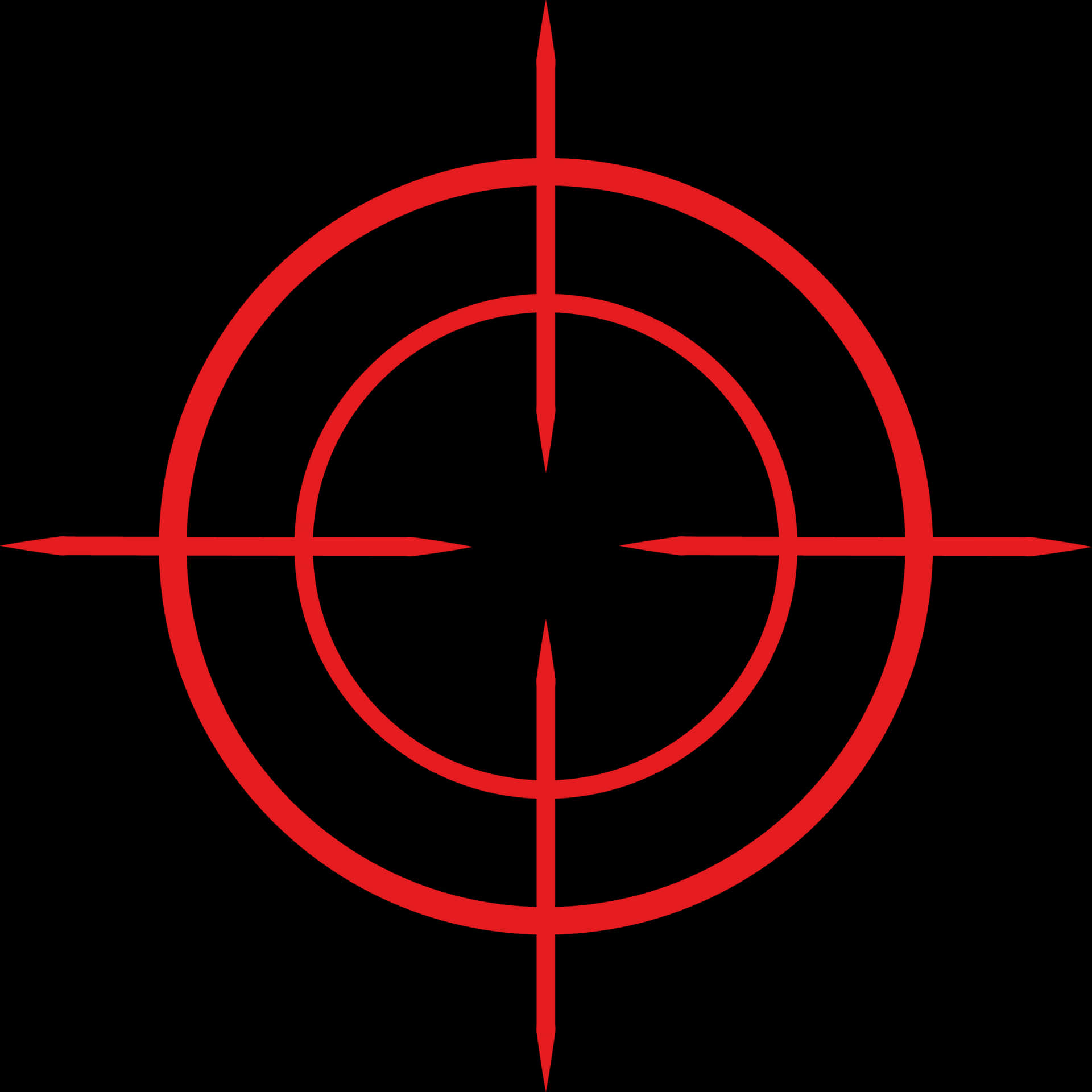 Red Sniper Crosshair Graphic PNG