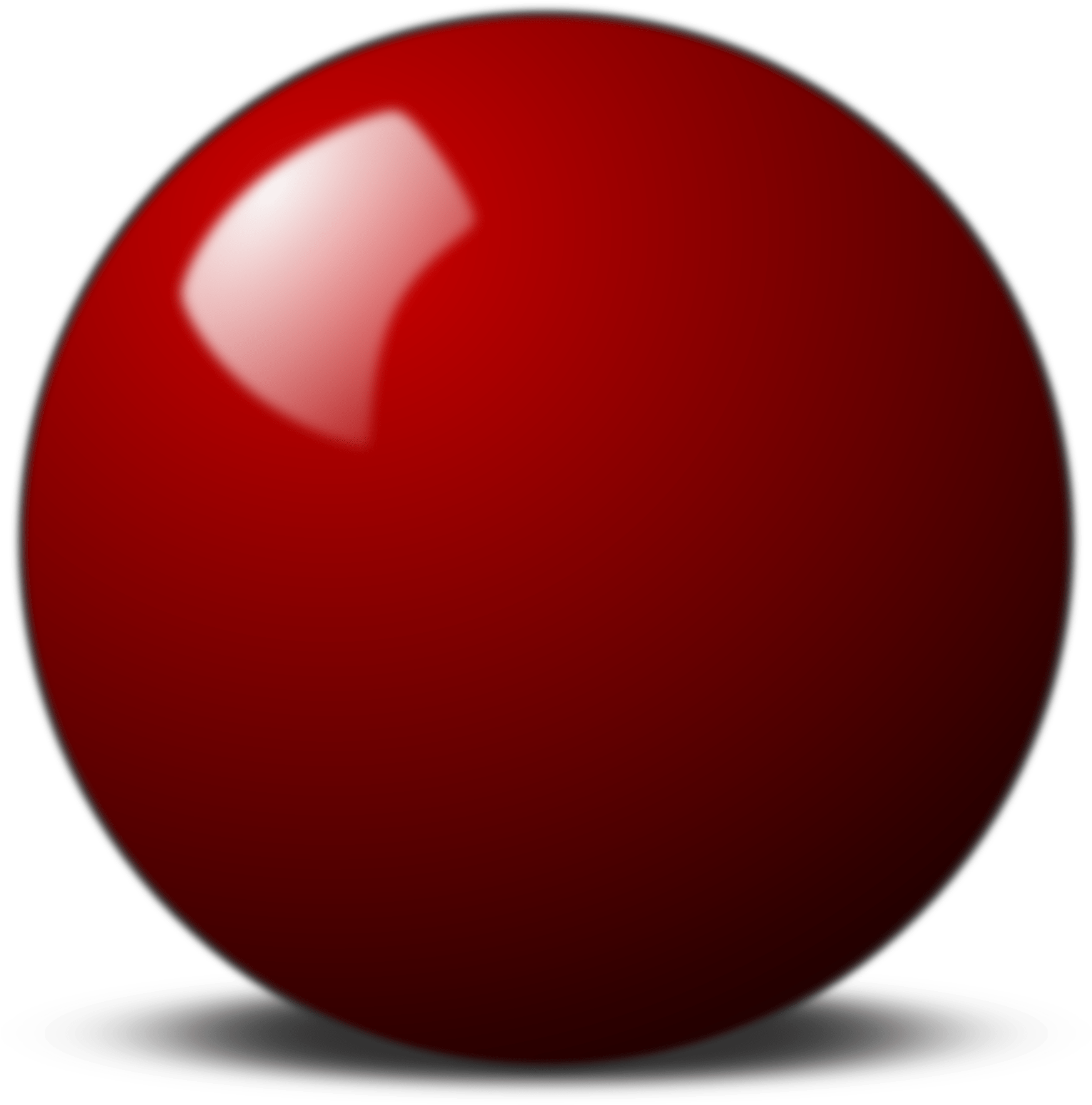 Red Snooker Ball Illustration PNG