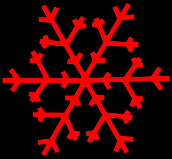 Red Snowflake Silhouette PNG