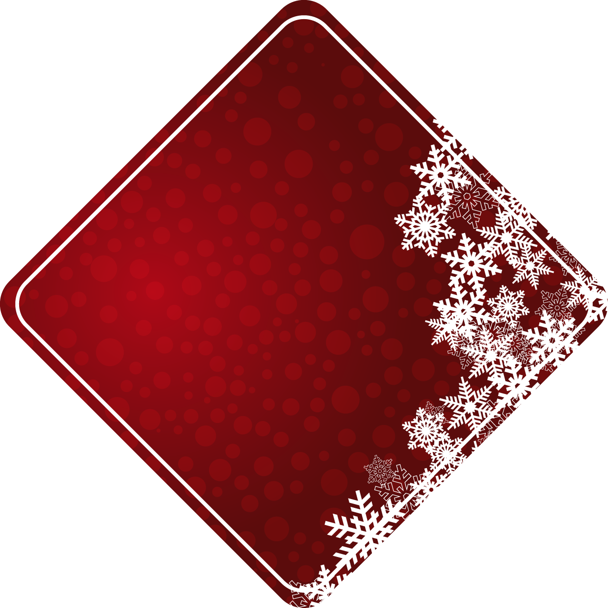 Red Snowflake Text Box Design PNG