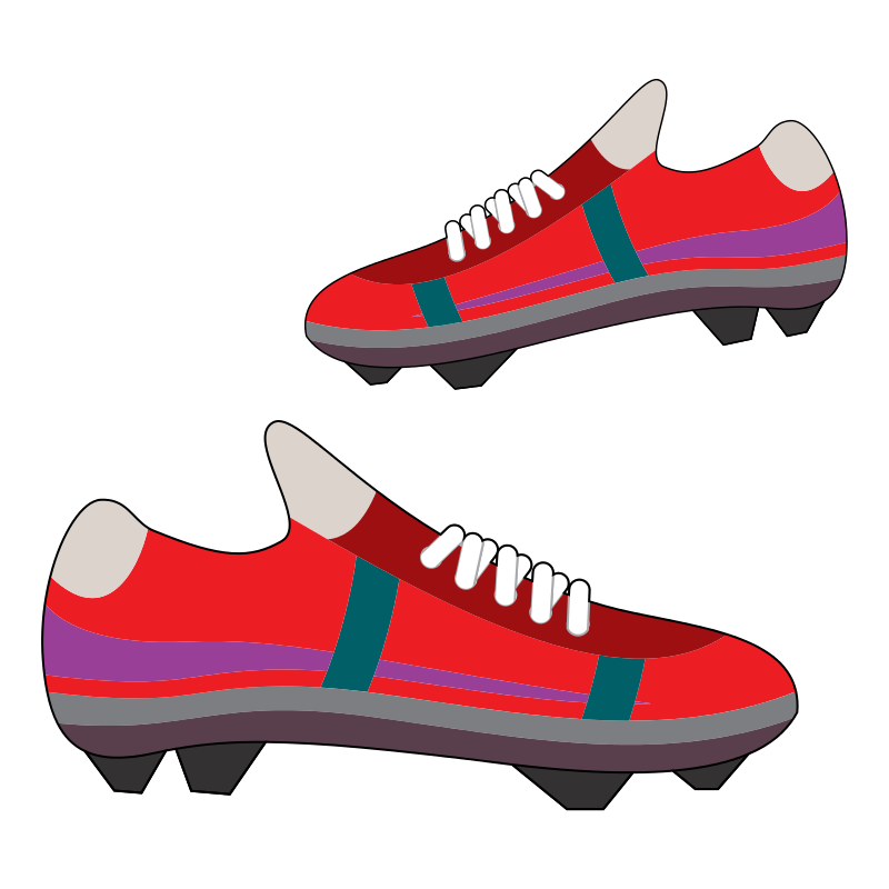 Red Soccer Cleats Illustration PNG