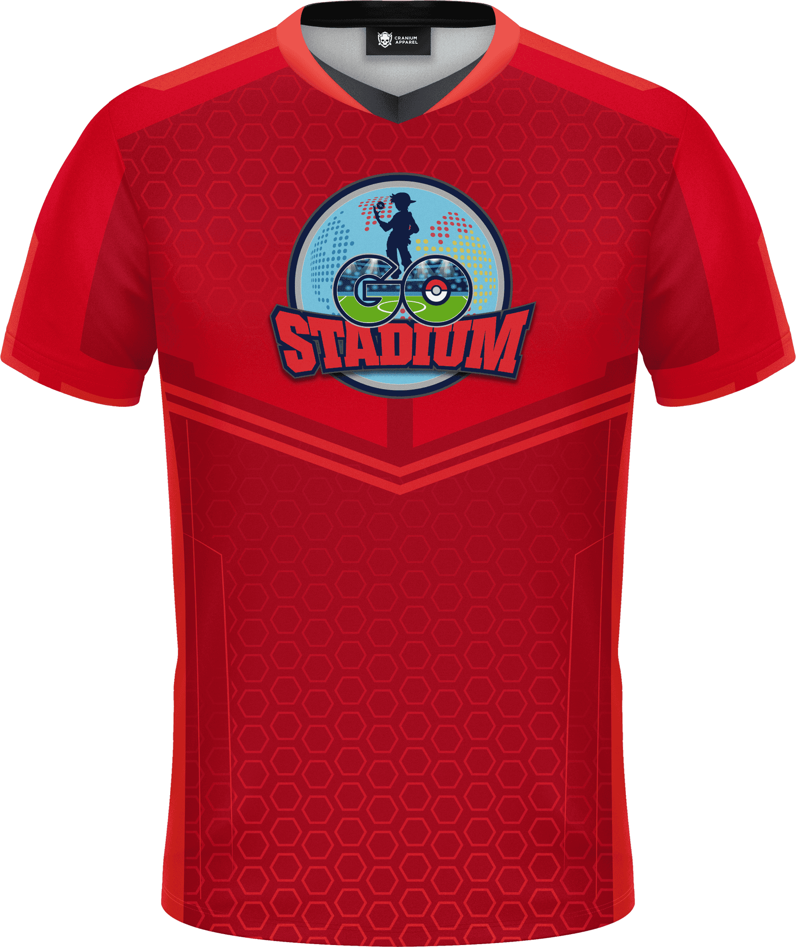 Red Soccer Jersey Design PNG