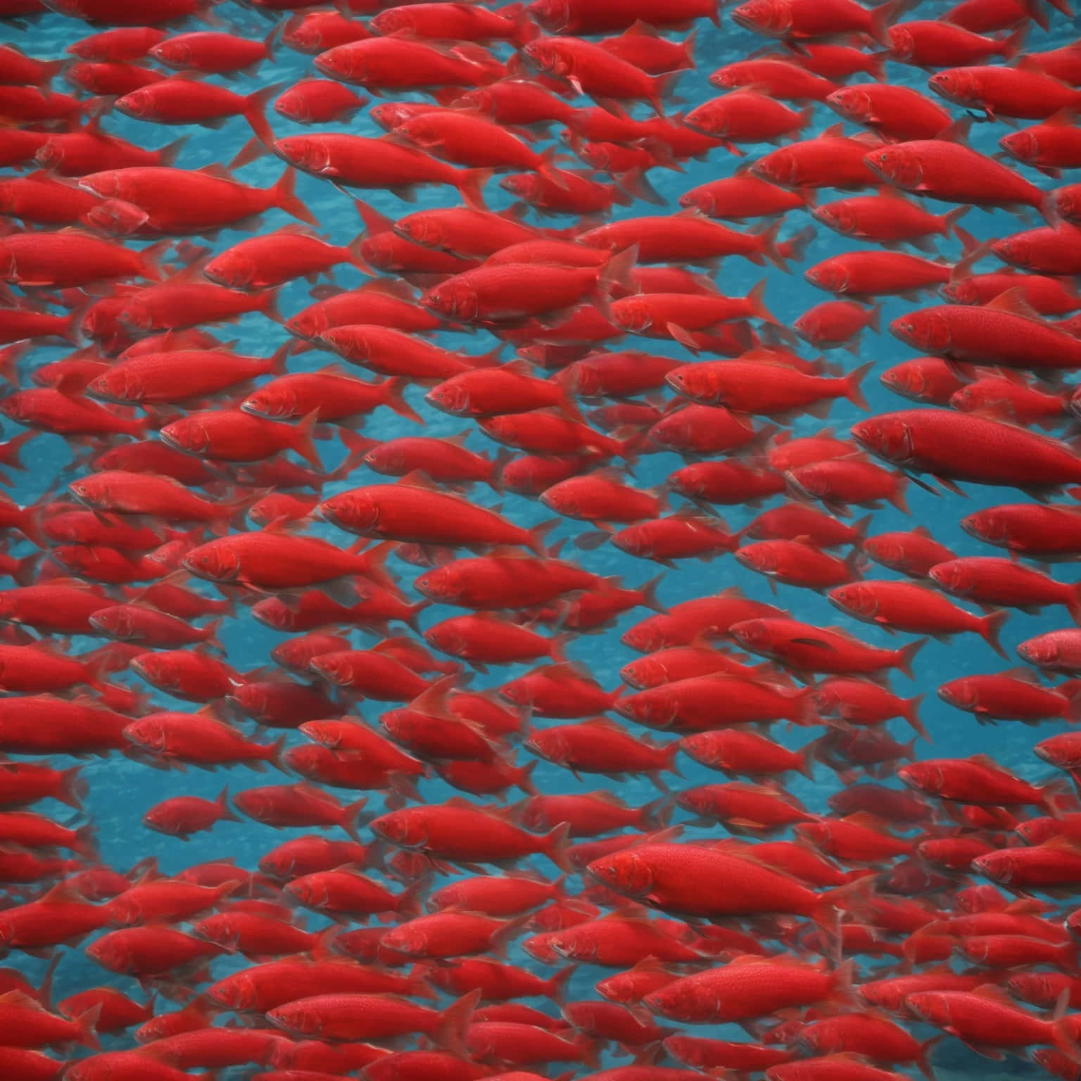Red Sockeye Salmon School.jpg Wallpaper
