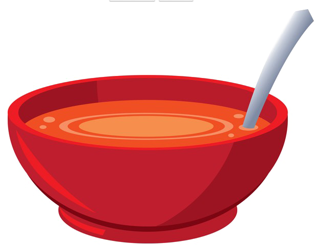 Red Soup Bowlwith Spoon PNG