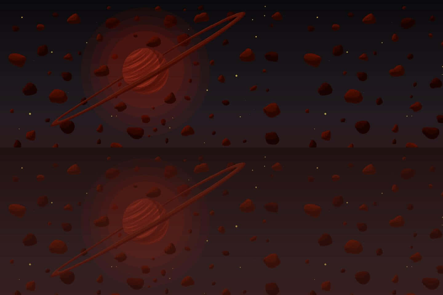 Vibrant Red Space Nebula