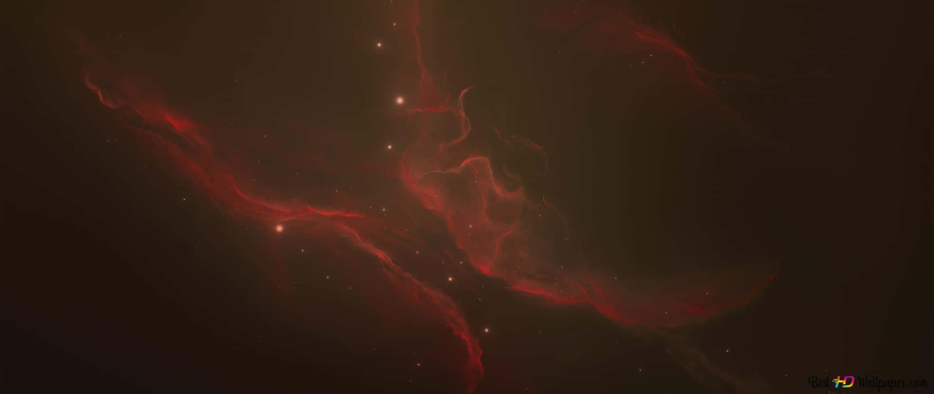 Red Space Water Smoke Wallpaper