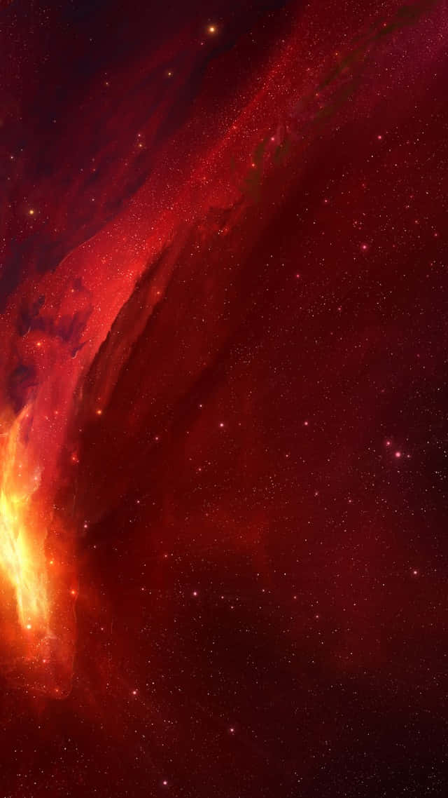 Red Space Fire Glow Wallpaper