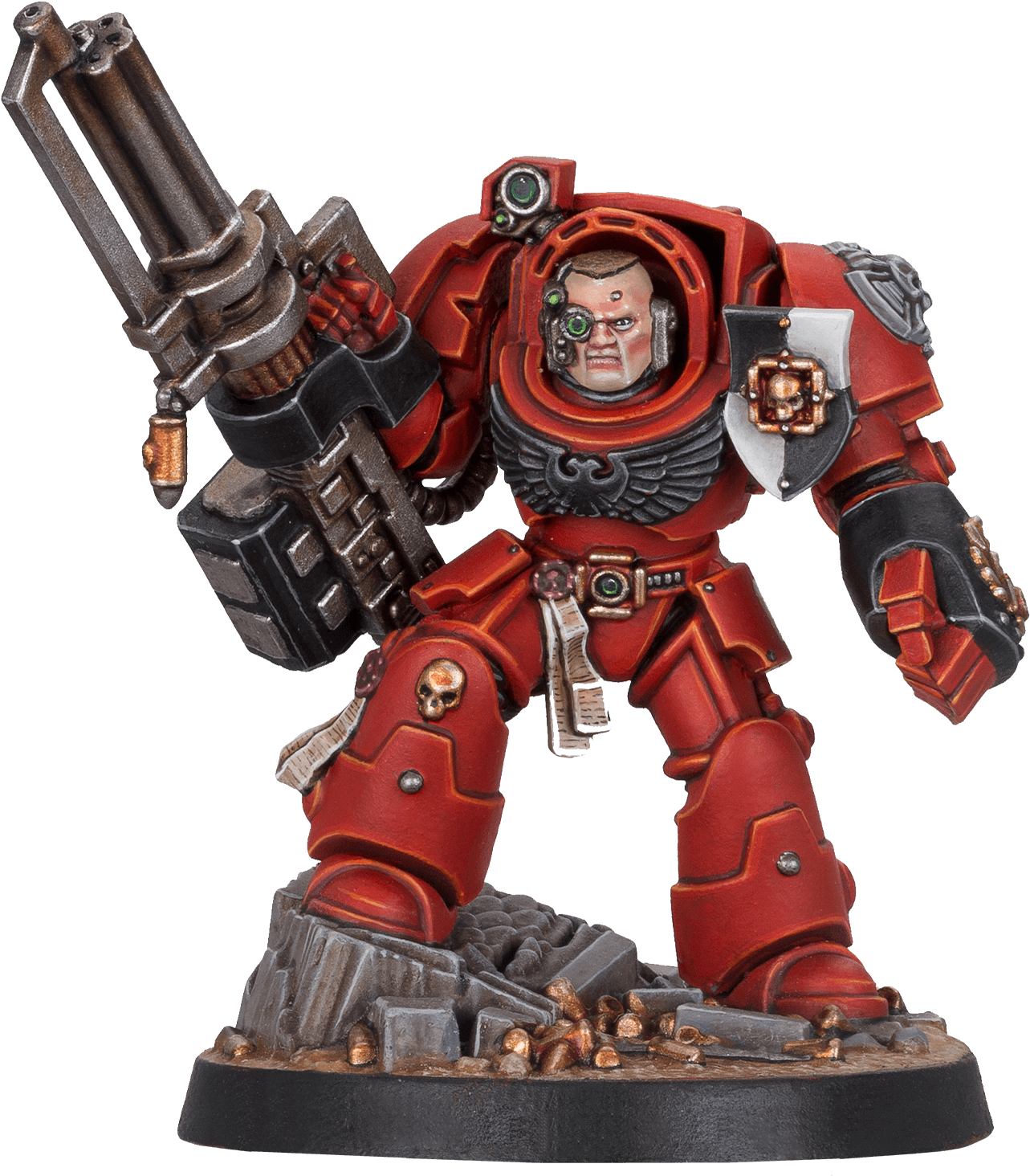 Red Space Marine Figurine PNG