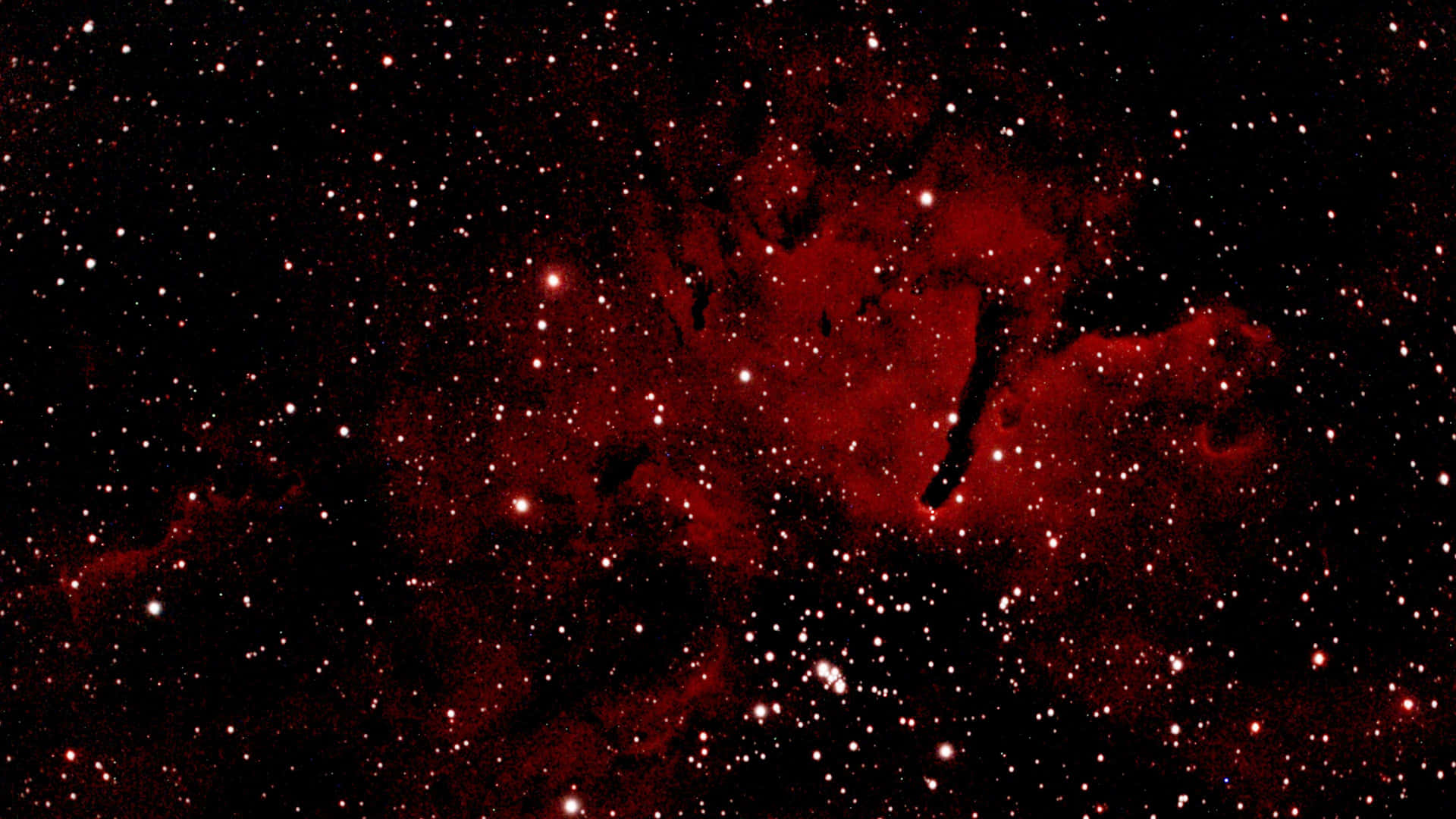 Red Space Big Bright Stars Wallpaper