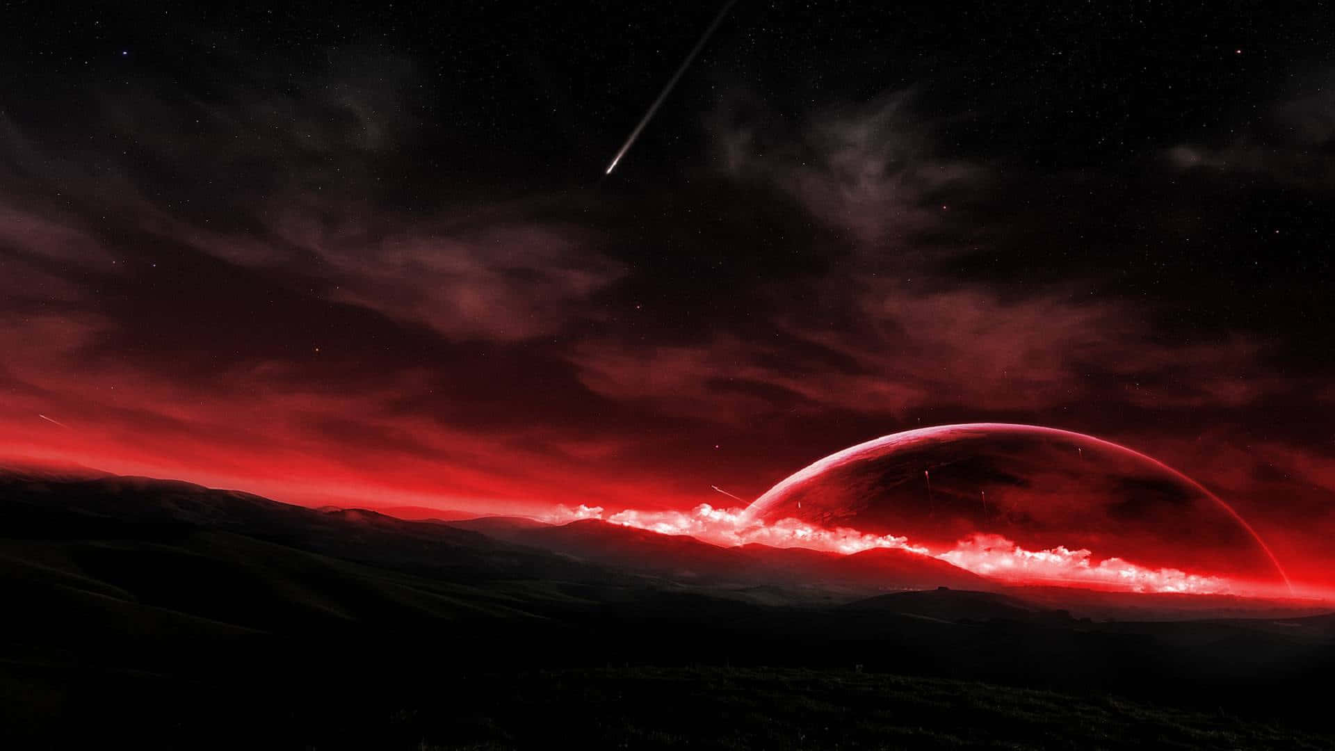 Feel the breathtaking energy within Red Space Wallpaper